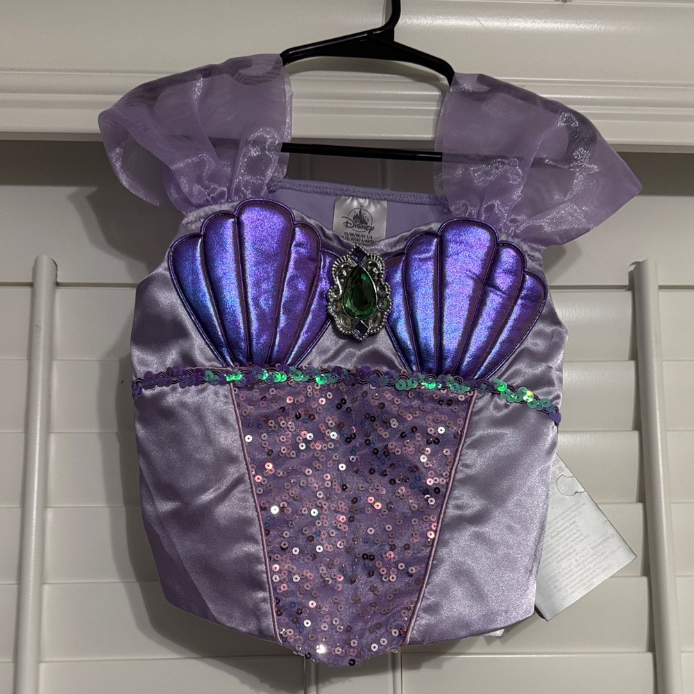 Disney Lavender Iridescent Mermaid Shell Costume Top